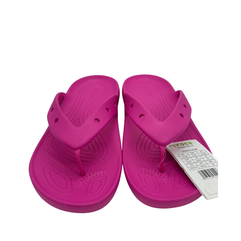 CROCS Men’s Hot Pink Foam Flip Sandals